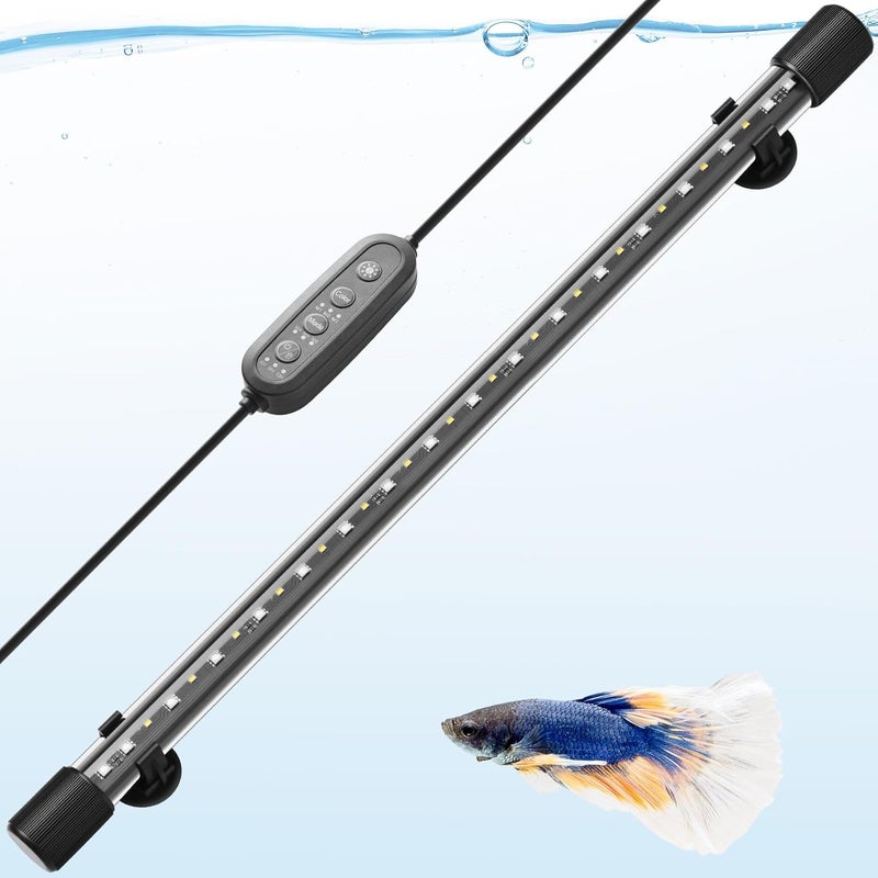 FEDOUR 22.8in Submersible Aquarium LED Light, 24/7 Aquarium Lights with Full Spectrum RGBW LEDs, IP68 Waterproof Fish Tank Light with Dimming, Timming and Color Adjustable - Image 1
